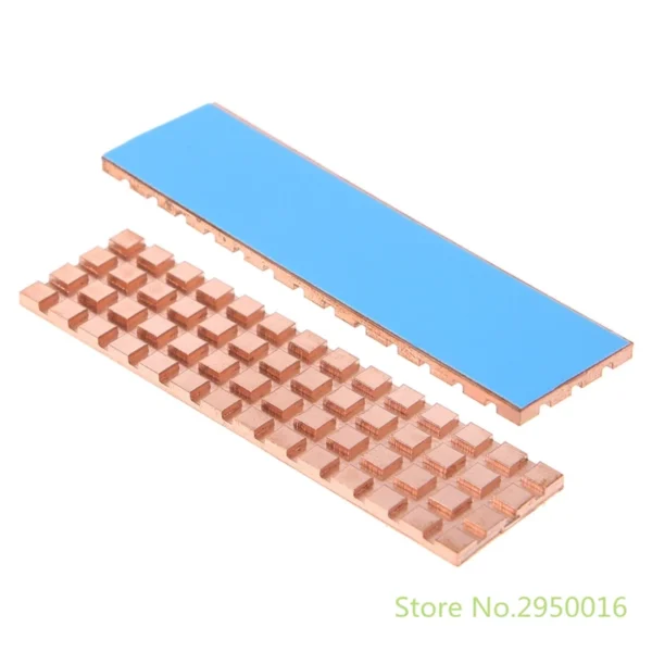 Disipador térmico de cobre, adhesivo conductor térmico para M.2 NGFF 2280 PCI-E NVME SSD, 67x18mm de espesor, 1,5/2/3/4/6mm
