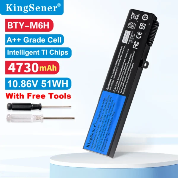 KingSener-Batería de BTY-M6H para motocicleta, accesorio para MSI GE62, GE72, GP62, GP72, GL62, GL72, GP62VR, GP72VR, PE60, PE70, MS-16J2, MS-16J3, MS-16J9, MS-1792, MS-1795