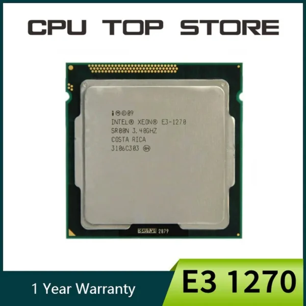 Procesador Intel Xeon E3 1270 3,4 GHz LGA 1155 8MB CPU de cuatro núcleos SR00N
