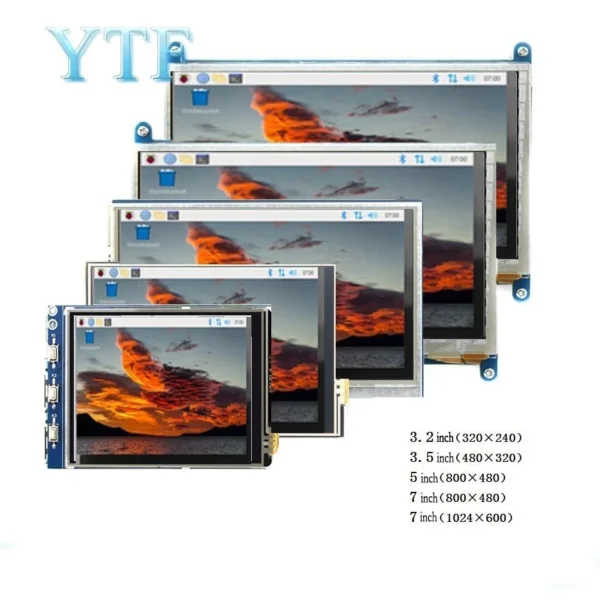 2,4/2,8/3,2/3,5/5/7/10. Módulo LCD de pantalla táctil de 1 pulgada para Raspberry Pi 3B + 4 B